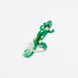BIMBA Y LOLA Green enamel chameleon ring GREEN 14 adult