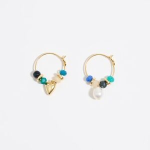 BIMBA Y LOLA Blue stone hoop earrings BLUE UN adult
