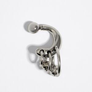 BIMBA Y LOLA Silver hoop earring DARK SILVER UN adult