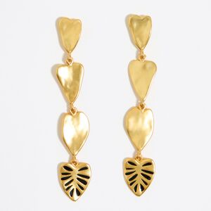 BIMBA Y LOLA Matte gold leaves earrings GOLD UN adult