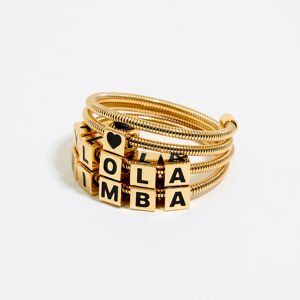 BIMBA Y LOLA Golden spiral logo bracelet BLACK UN adult