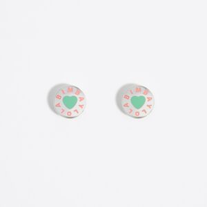 BIMBA Y LOLA Aquamarine and silver Candy logo earrings AQUAMARINA UN adult