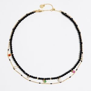 BIMBA Y LOLA Multicolor stones and crystals necklace BLACK UN adult