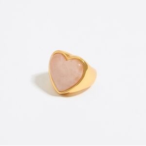 BIMBA Y LOLA Pink stone heart ring LIGHT PINK 14 adult