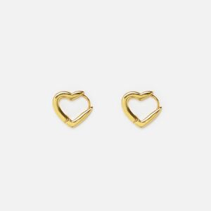 BIMBA Y LOLA Golden heart hoop earrings GOLD UN adult