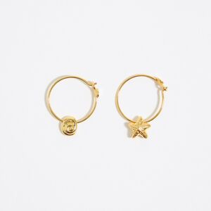 BIMBA Y LOLA Starfish and golden conch hoop earrings GOLD UN adult