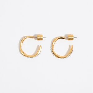 BIMBA Y LOLA Matte gold and crystals hoop earrings GOLD UN adult