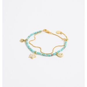 BIMBA Y LOLA Turquoise starfish double-layer bracelet TURQUOISE UN adult