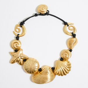 BIMBA Y LOLA Matte gold shells necklace GOLD UN adult