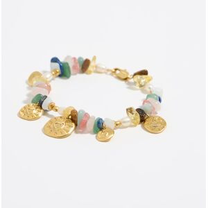 BIMBA Y LOLA Multicolor stones logo bracelet GREEN UN adult