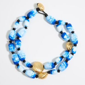 BIMBA Y LOLA Blue resin necklace with matte golden starfish BLUE UN adult