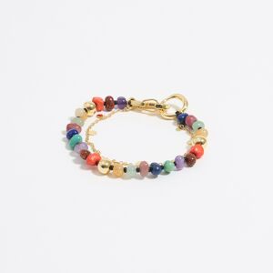 BIMBA Y LOLA Multicolored stone bracelet and golden chain GOLD UN adult