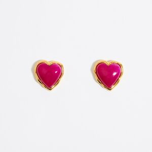 BIMBA Y LOLA Fuchsia stone heart earrings FUCHSIA UN adult