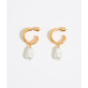 BIMBA Y LOLA Long gold-colored pearl earrings PEARL UN adult