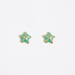 BIMBA Y LOLA Aquamarine starfish earrings TURQUOISE UN adult