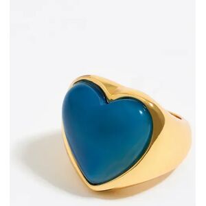 BIMBA Y LOLA Blue stone heart ring BLUE 16 adult