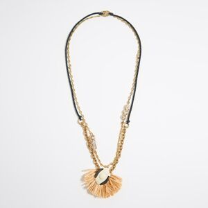 BIMBA Y LOLA Ceramic and raffia flower necklace NATURAL UN adult