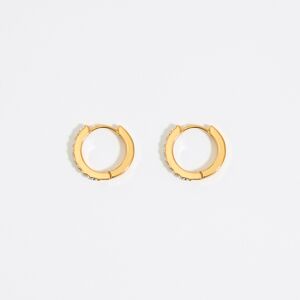 BIMBA Y LOLA Crystals golden hoop earrings GOLD UN adult