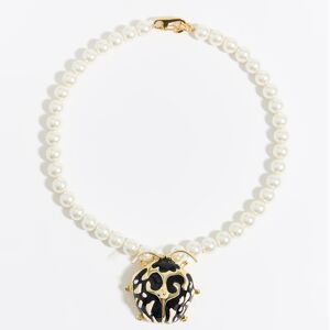 BIMBA Y LOLA Black beetle pearl necklace BLACK UN adult