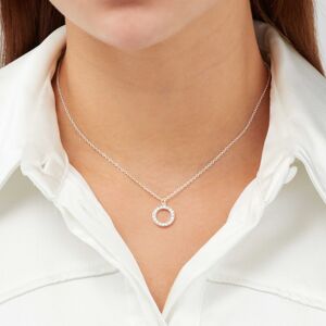 Sekonda Silver Circular Pendant Necklace