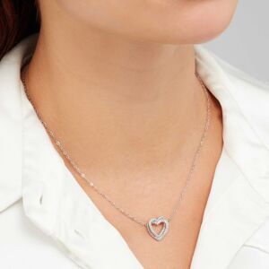 Sekonda Silver Double Heart Necklace