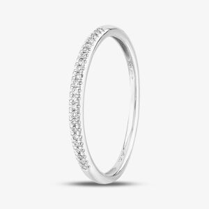 Pure Brilliance 9ct White Gold 0.08ct Diamond Pave Set Half Eternity Ring THR15238-08 L