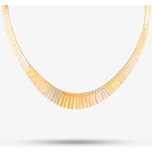 Pre-Owned 18ct Three Colour Gold Patterned Graduated 16 Inch Necklace 41041003