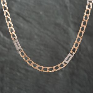 Pre-Owned 9ct Two Colour Gold 28 Inch Curb Chain 41041064