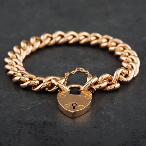 Pre-Owned Vintage Yellow Gold Curb Chain Bracelet 4107269