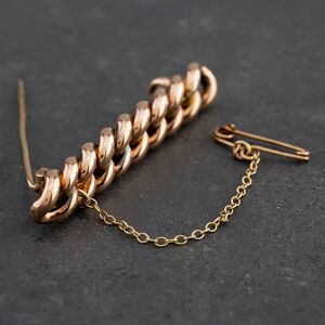 Pre-Owned Yellow Gold Curb Link Brooch 4113074