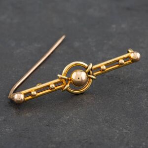 Pre-Owned Vintage Yellow Gold Bar Brooch 4113079