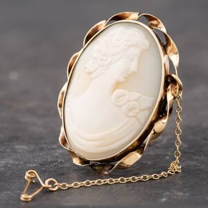 Pre-Owned 9ct Yellow Gold Cameo Brooch 41131008