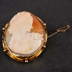 Pre-Owned Vintage Yellow Gold Cameo Brooch 4113468