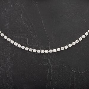 Pre-Owned 14ct White Gold 16 Inch Diamond Tennis Necklet 4304019