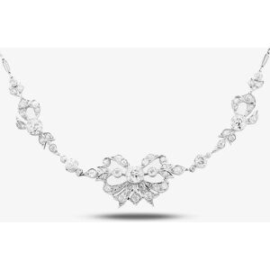 Pre-Owned Niessing Platinum 16 Inch Diamond Set Bow Necklace 4304699