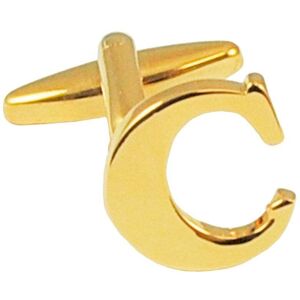 Alphabet Letter C Gold Cufflinks Letter: C