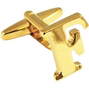 Alphabet Letter F Gold Cufflinks Letter: F