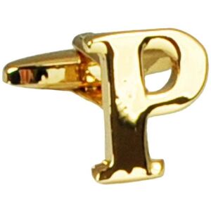 Alphabet Letter P Gold Cufflinks Letter: P