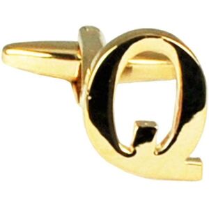 Alphabet Letter Q Gold Cufflinks Letter: Q