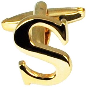 Alphabet Letter S Gold Cufflinks Letter: S