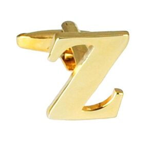 Alphabet Letter Z Gold Cufflinks Letter: Z