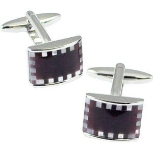 Tresanti Mother Of Pearl Purple Cats Eye Designer Cufflinks