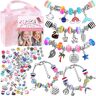 LimbO Bracelet Making Kit for Girls, 85PCs Charm Bracelets Kit with Beads