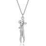 Haobuy (Silver) Hug Necklace Couples Embrace Lovers Necklace Silver Necklaces, Hug Coup