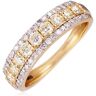 Diamonds 0.85ct Yellow Diamond & 0.26ct Diamond Band Ring 9ct Gold