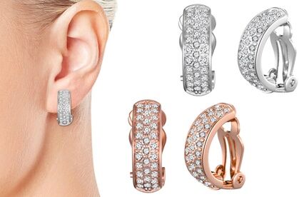 Groupon Goods Global GmbH One, Two or Three Pairs of Philip Jones Clip-On Earrings with Crystals from Swarovski®