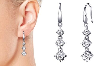 Groupon Goods Global GmbH One or Two Pairs of Philip Jones Earrings with Crystals from Swarovski®