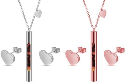 Groupon Goods Global GmbH Heart Pendant and Earring Set