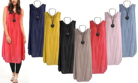 Groupon Goods Global GmbH A-Line Dress with Necklace