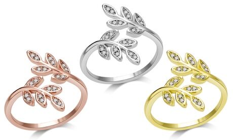 Groupon Goods Global GmbH One, Two or Three Philip Jones Rings with Crystals from Swarovski®